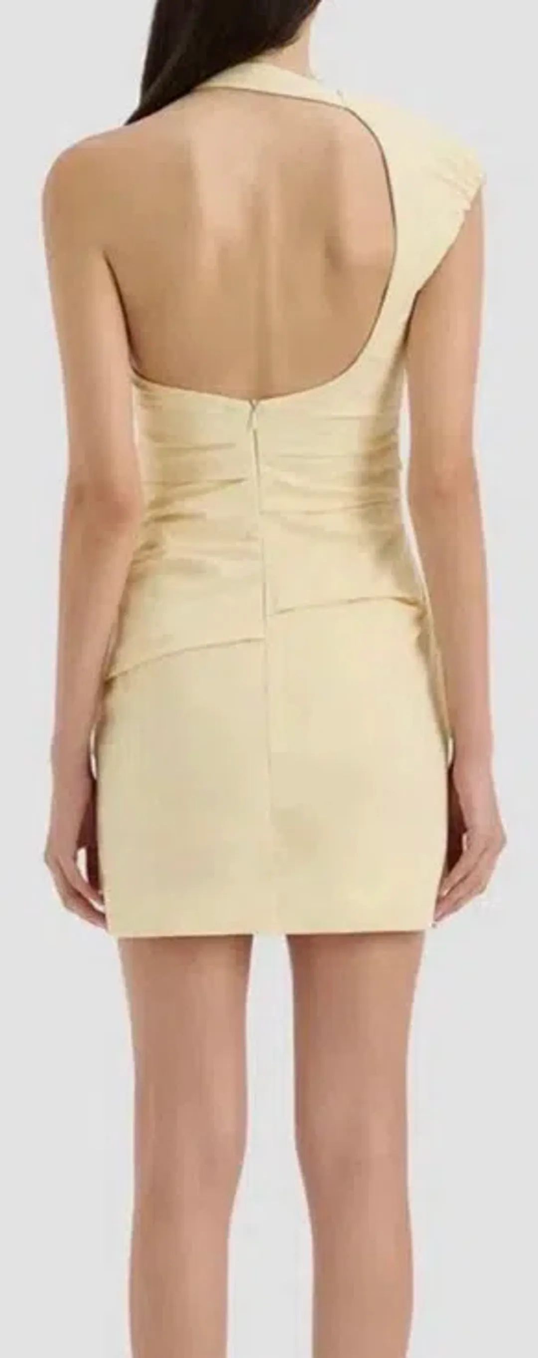 SIR the Label Giacomo Butter Yellow Mini Dress for rent on The Volte - main image