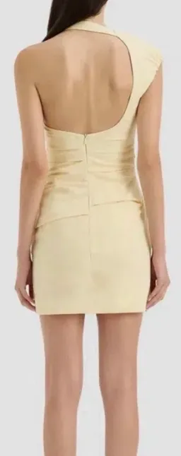 SIR the Label Giacomo Butter Yellow Mini Dress for rent on The Volte - image 3