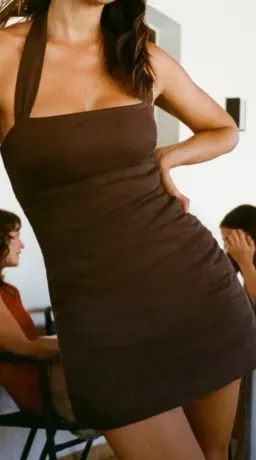 SIR the Label Noemi Halter Mini Dress for rent on The Volte - image 1