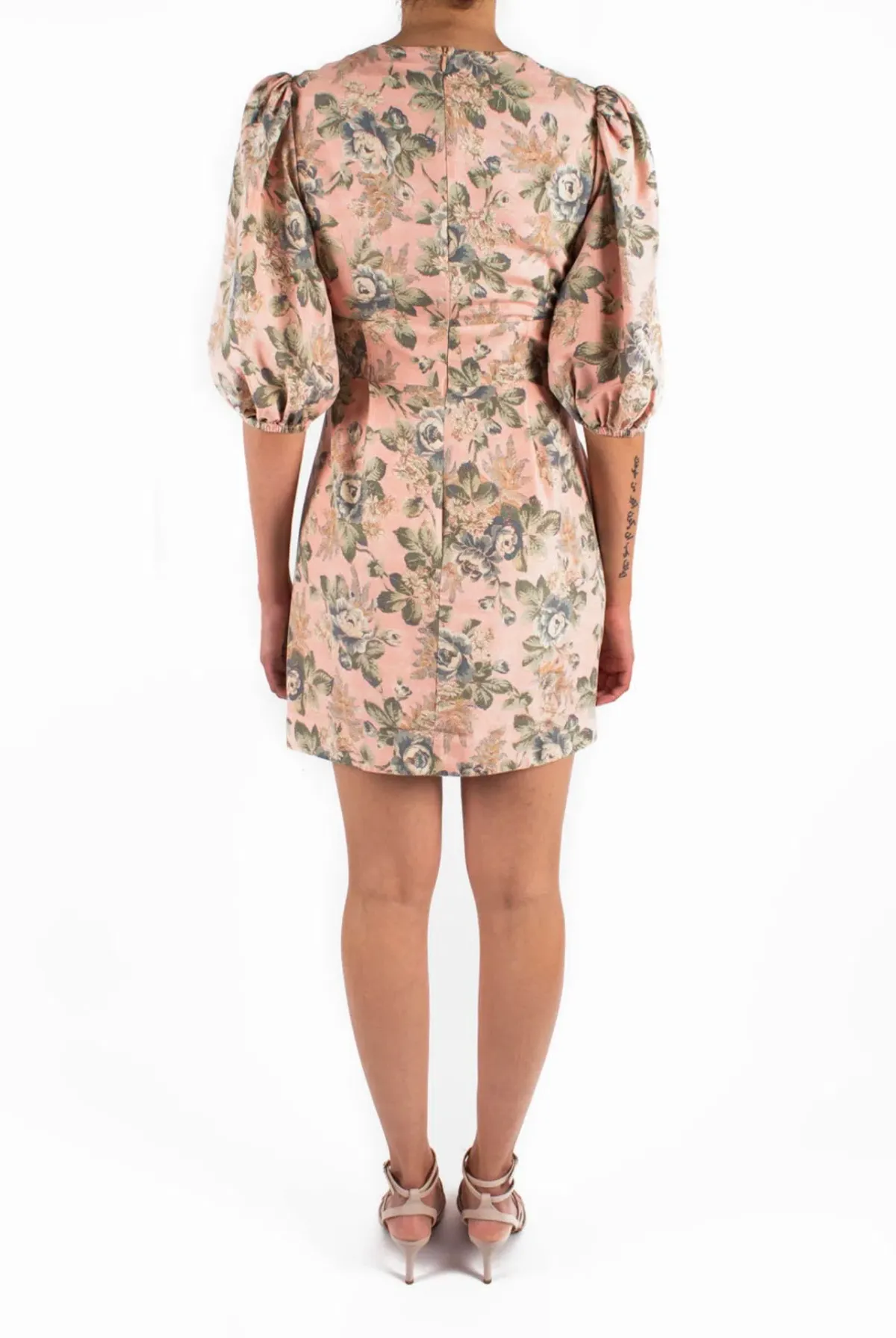 Zimmermann Tempest Lace-Up Mini Dress – Rouge Desert Rose – Size 2 / AU 12 - Image 2
