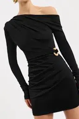 Rebecca Vallance Erin Long Sleeve Mini Dress Black Size 8 for rent on The Volte - image 1