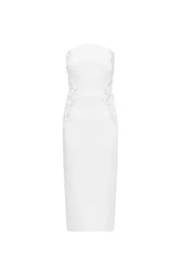 π€ BRAND NEW Rebecca Vallance Xanthe Midi Dress in Ivory White β Size 10 AU π€ for rent on The Volte - image 7