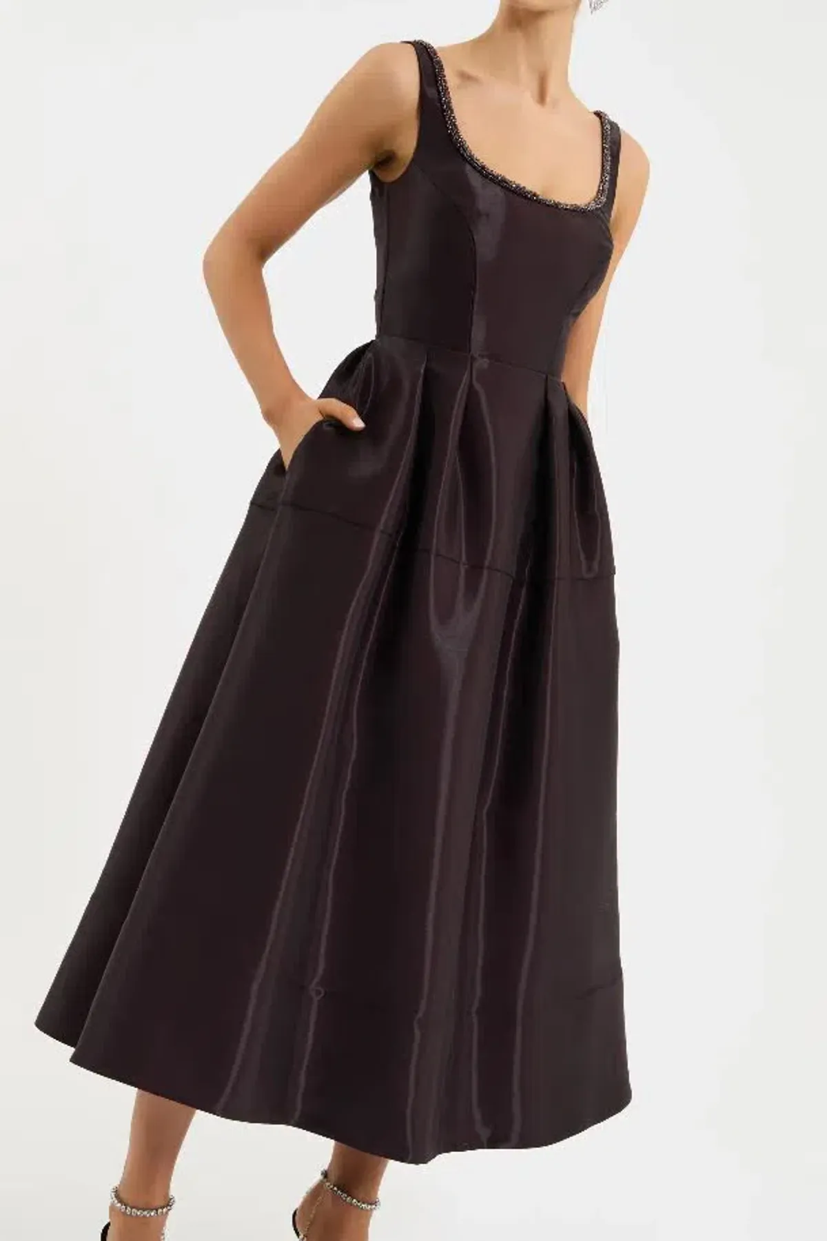 🍷 BRAND NEW Rebecca Vallance Lourdes Midi Dress – Size 12 AU Gown in Bordeaux Wine / Dark Burgundy🍷 - Image 1