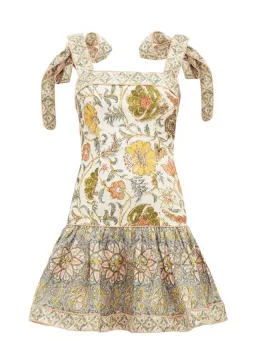 Zimmermann Edie Tie Mini Dress Print Size 0/Au 8 for rent on The Volte - image 3