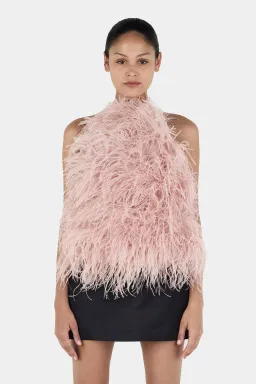 HANSEN + GRETEL Genie Feather Halter Rose for rent on The Volte - image 1