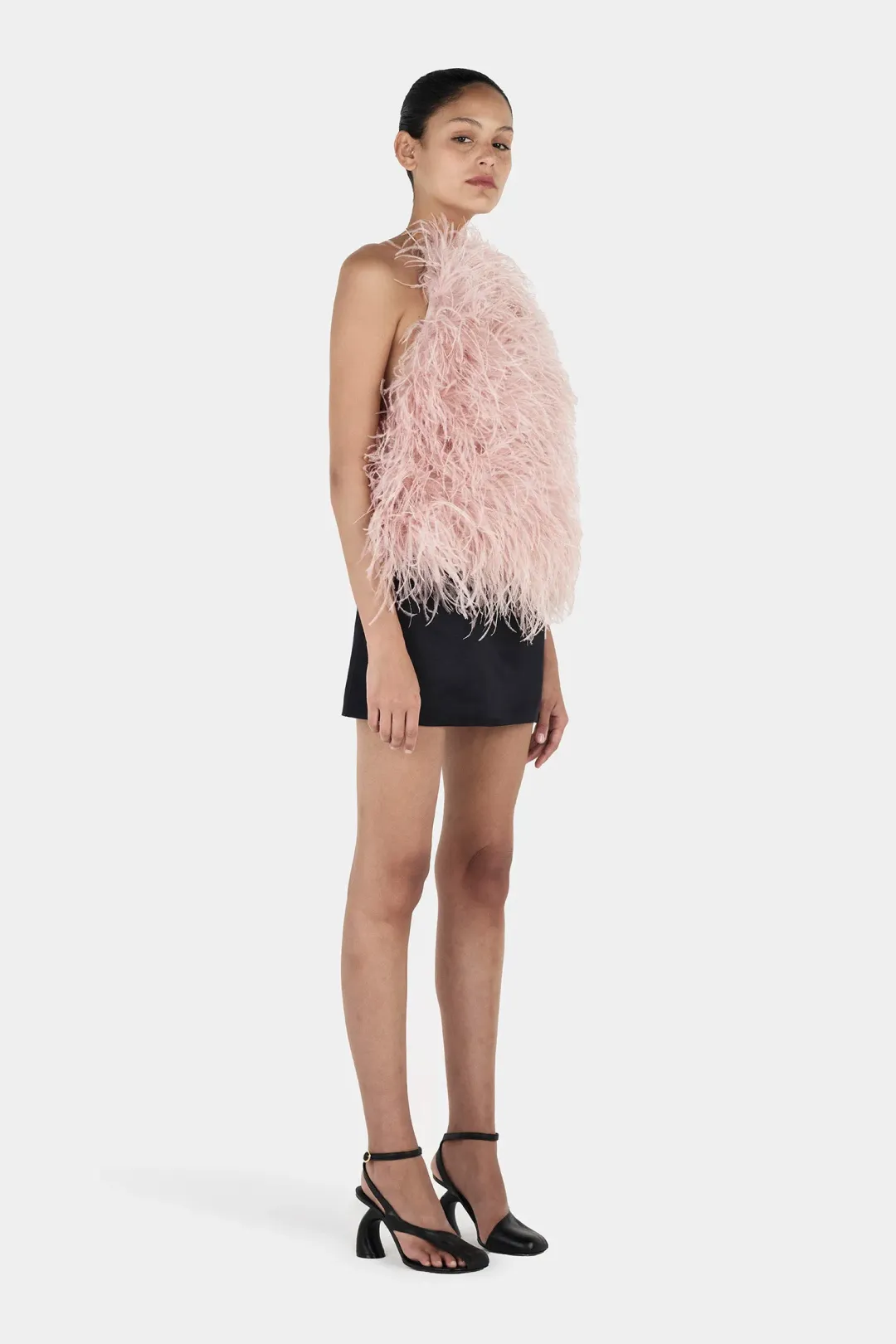 HANSEN + GRETEL Genie Feather Halter Rose for rent on The Volte - main image