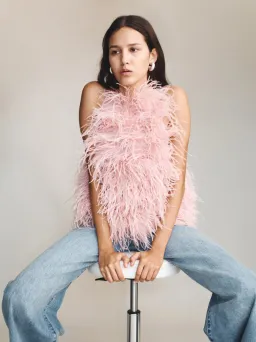 HANSEN + GRETEL Genie Feather Halter Rose for rent on The Volte - image 2