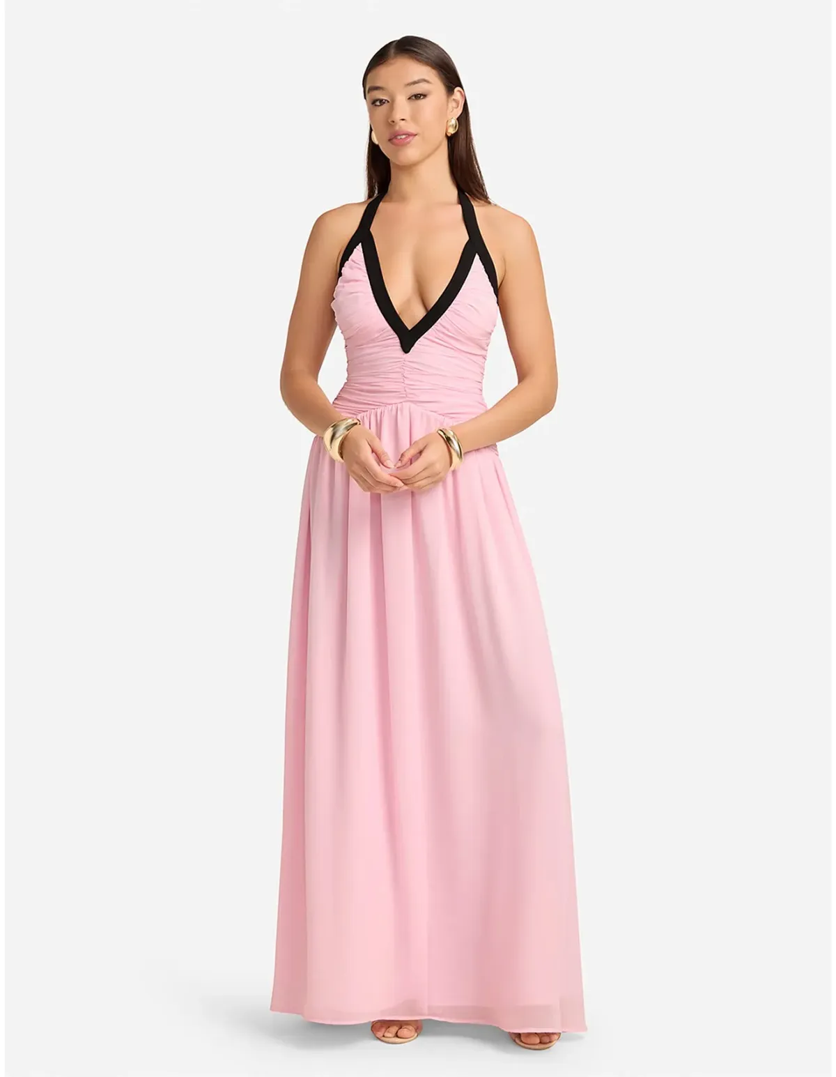Runaway The Label Carolina Maxi Dress M Musk for rent on The Volte - main image