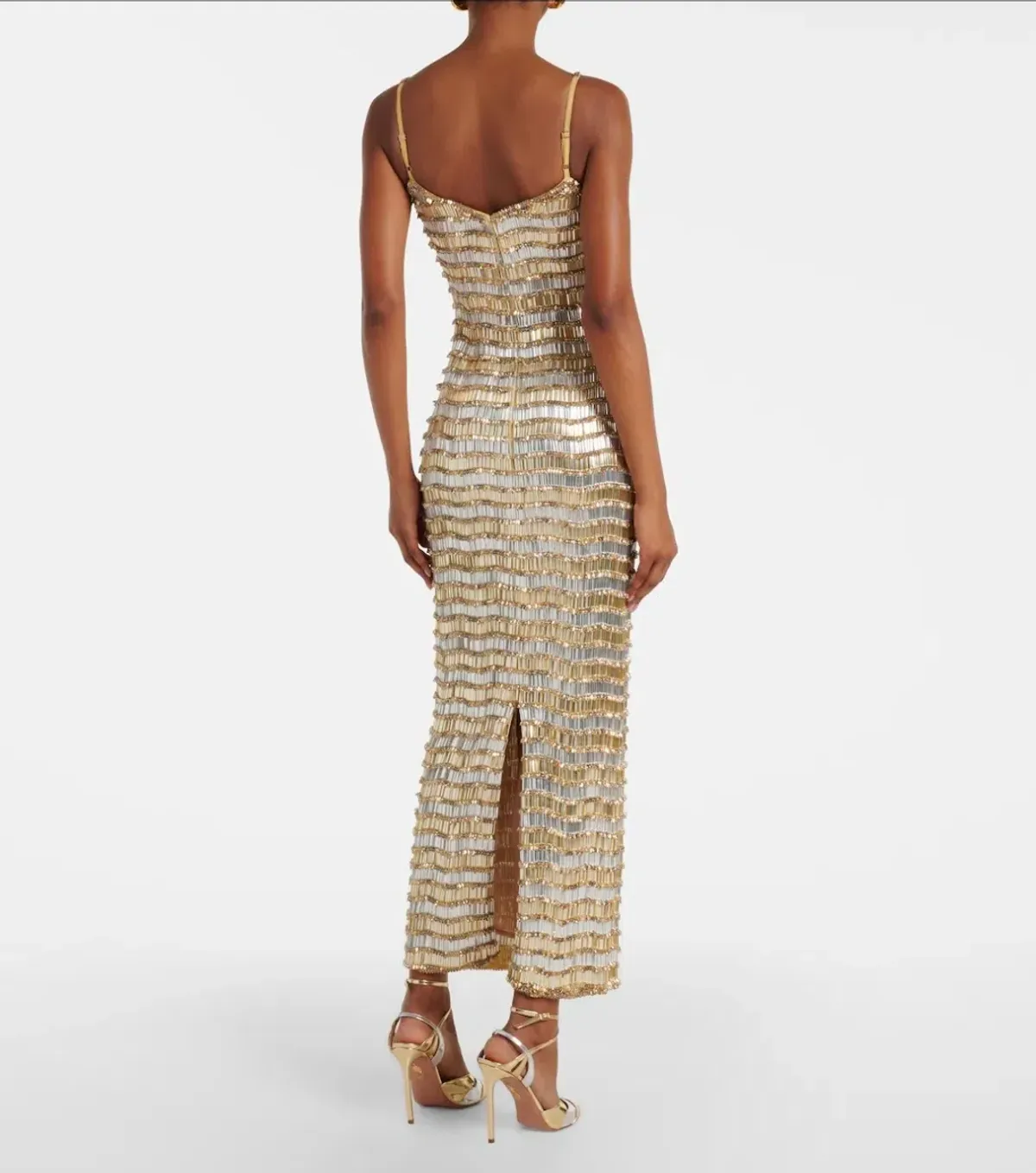 Rachel Gilbert Zeph Gown Gold Silver 4/AU14 - Image 2