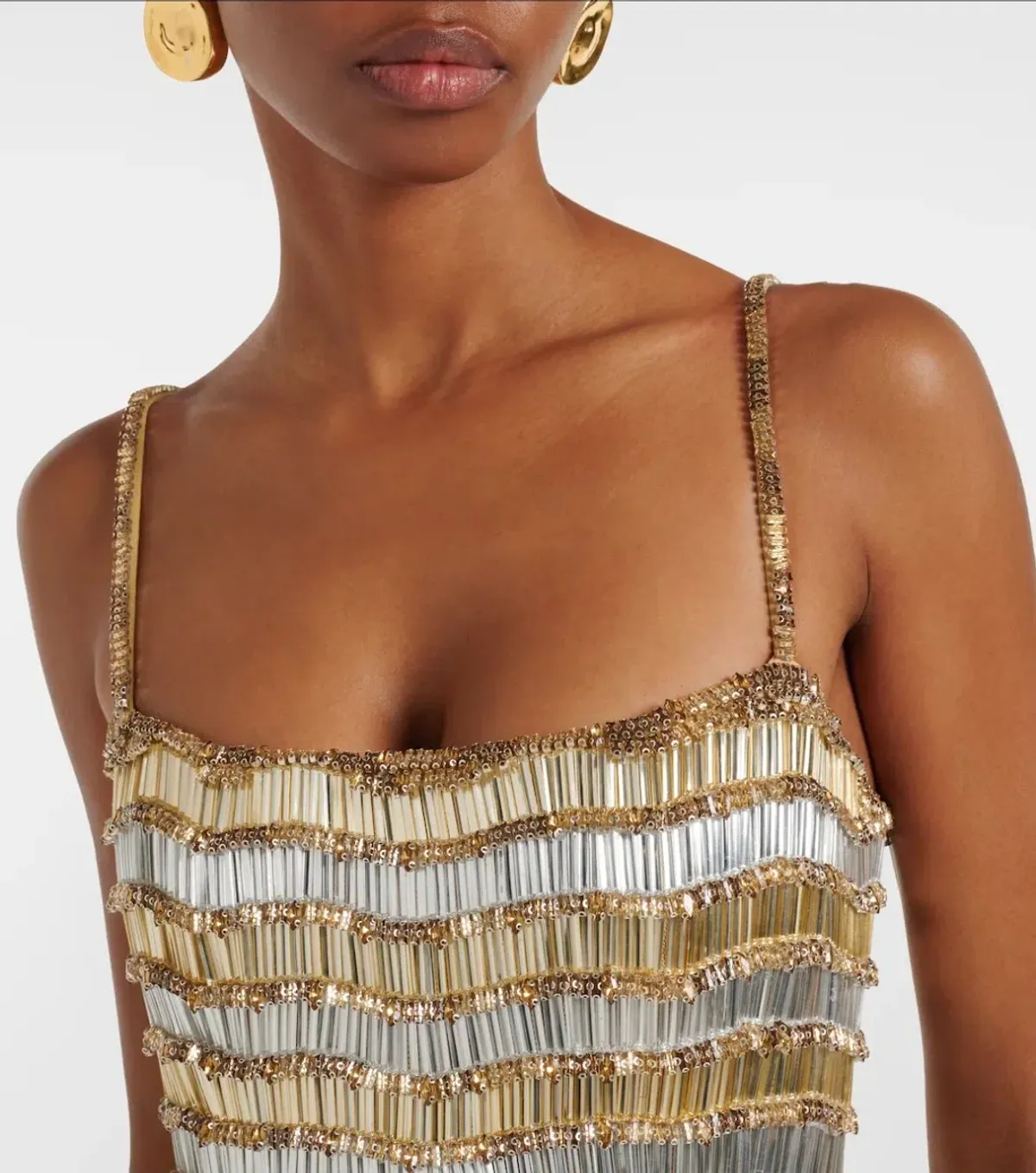 Rachel Gilbert Zeph Gown Gold Silver 4/AU14 - Image 4