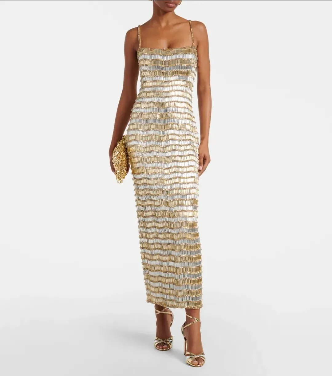 Rachel Gilbert Zeph Gown Gold Silver 4/AU14 for rent on The Volte - main image