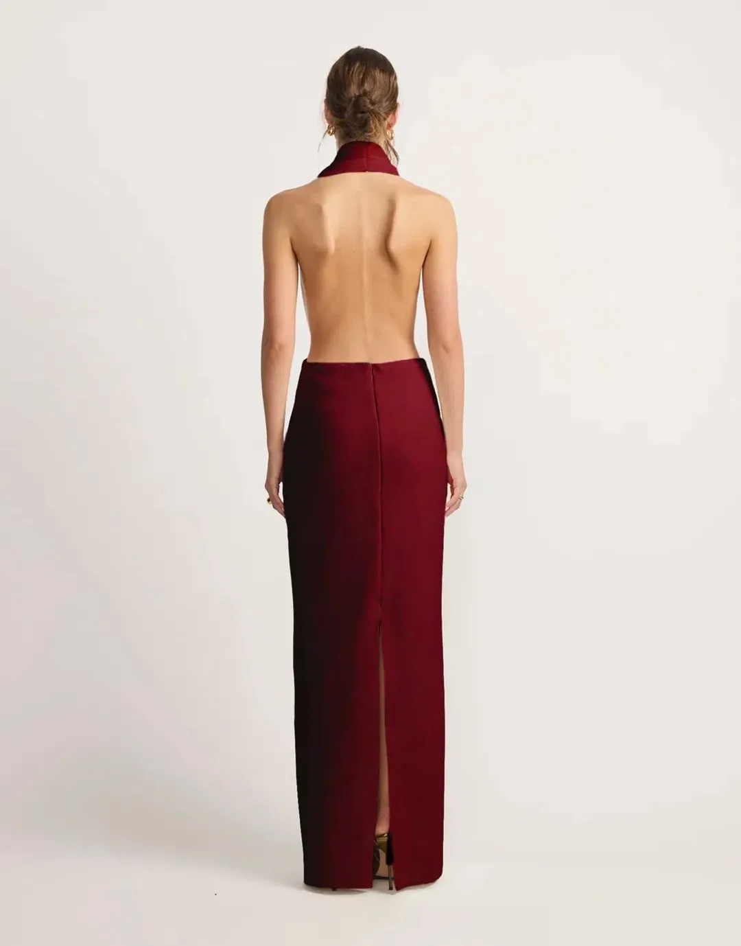 TOJHA DOVA DRESS - BORDEAUX 12 for rent on The Volte - main image