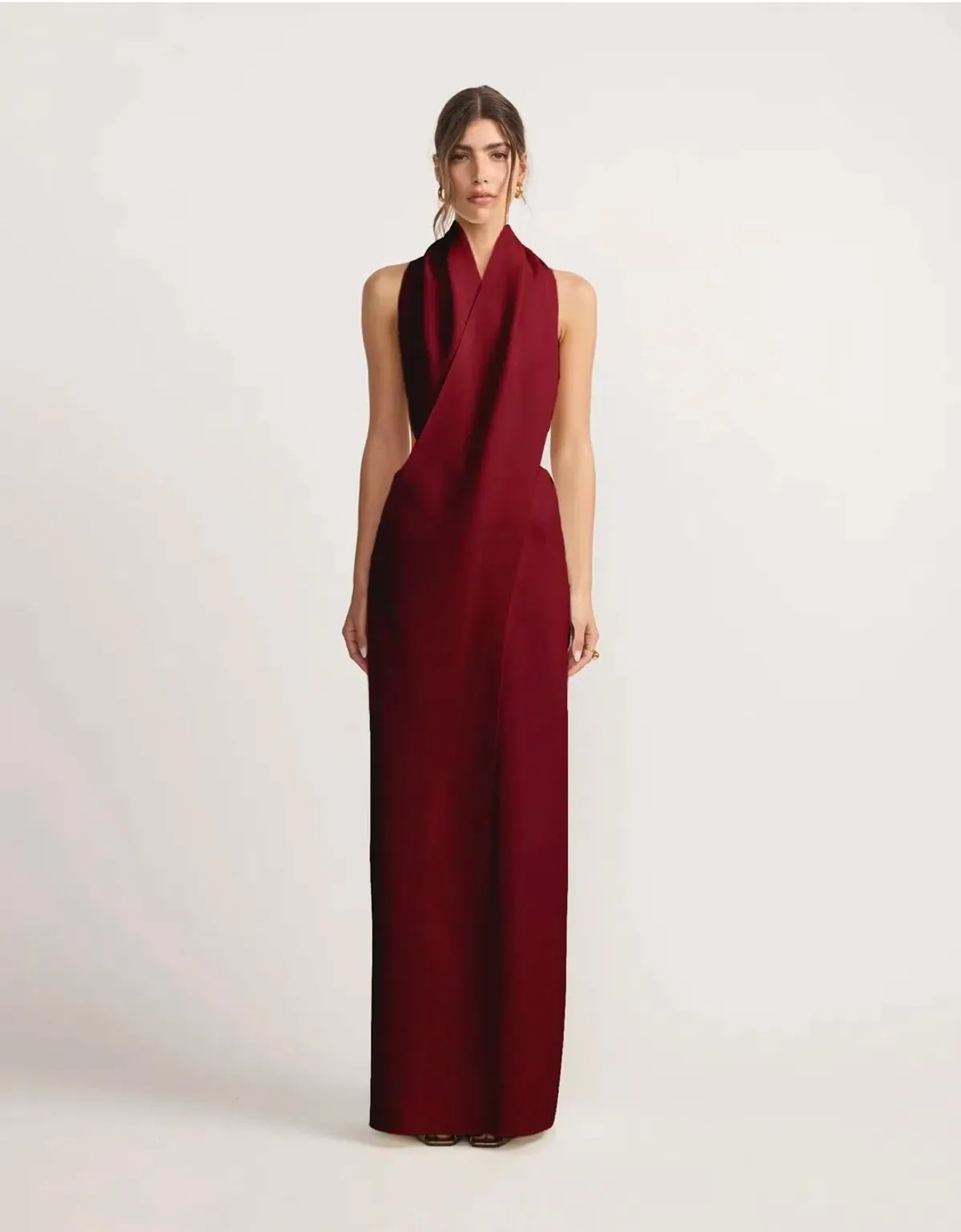 TOJHA DOVA DRESS - BORDEAUX 12 for rent on The Volte - main image