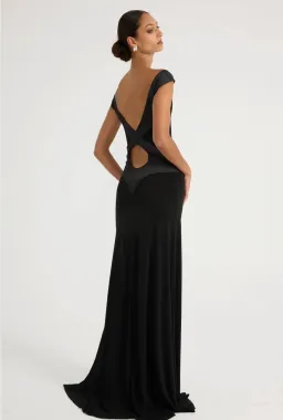Ancegria Octavia Gown, black, maxi, size 8 for rent on The Volte - image 3