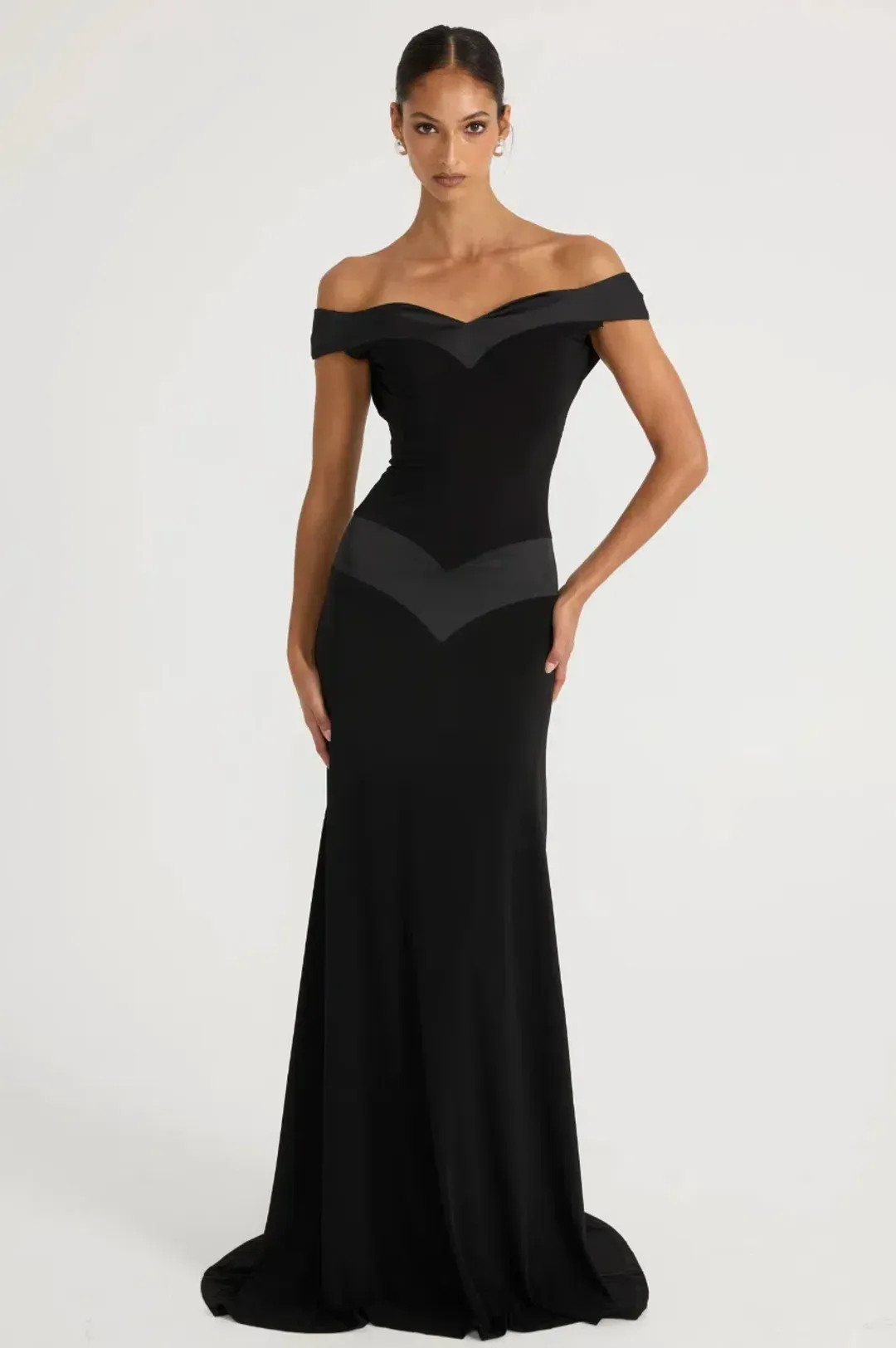 Ancegria Octavia Gown, black, maxi, size 8 for rent on The Volte - main image