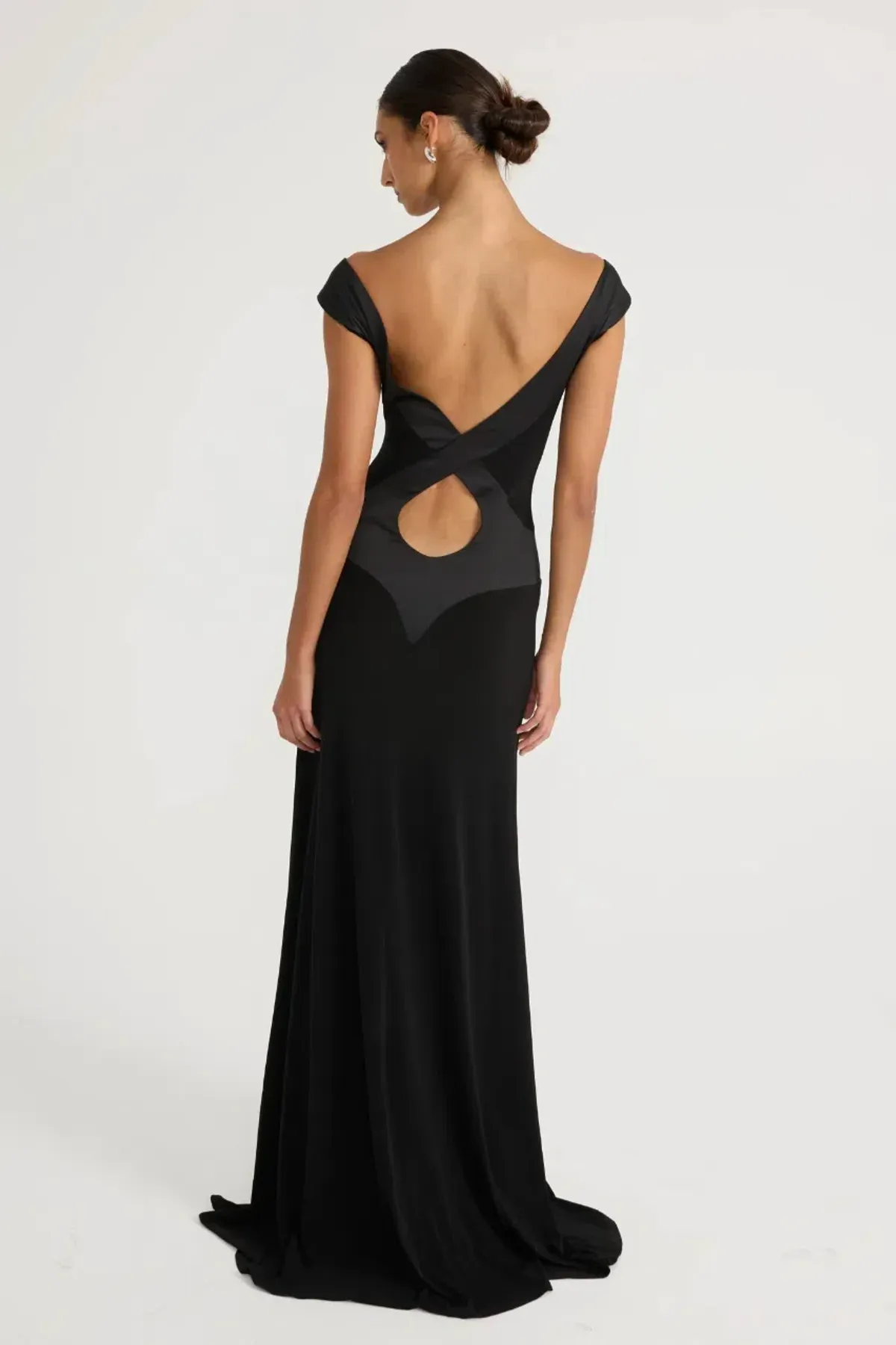 Ancegria Octavia Gown, black, maxi, size 8 - Image 2