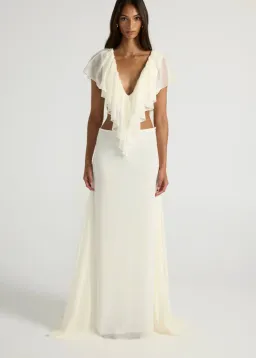 ancegria, clover set, ivory, set, maxi, size 8 for rent on The Volte - image 1