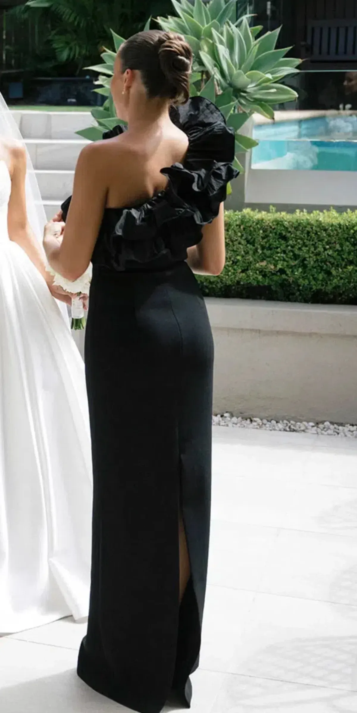 Rebecca Vallance one-shoulder black gown - Image 5