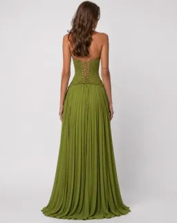 Fenity Gaia Dress Green Maxi for rent on The Volte - image 4