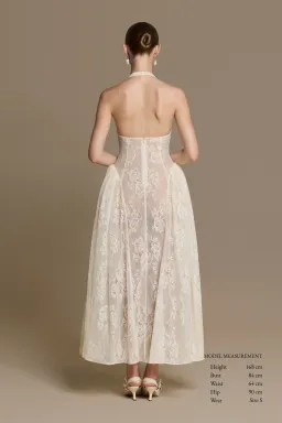 Ethereal Lace Halter Dress for rent on The Volte - image 3