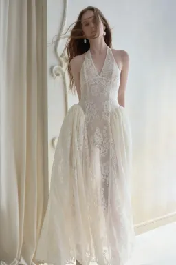 Ethereal Lace Halter Dress for rent on The Volte - image 4