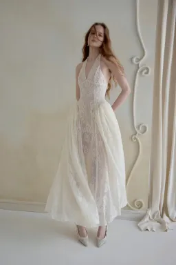 Ethereal Lace Halter Dress for rent on The Volte - image 5
