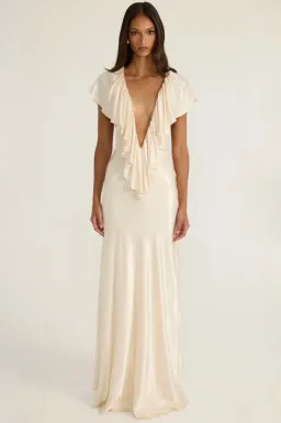 Clover Gown Satin Cream for rent on The Volte - image 9