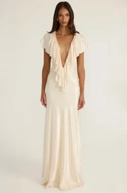 Clover Gown Satin Cream for rent on The Volte - image 1