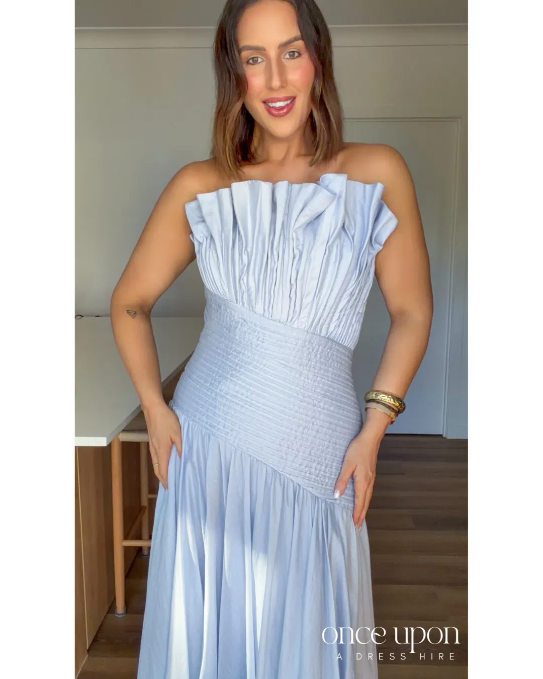 Aje Aquiline Gown French Blue Size 16 for rent on The Volte - main image