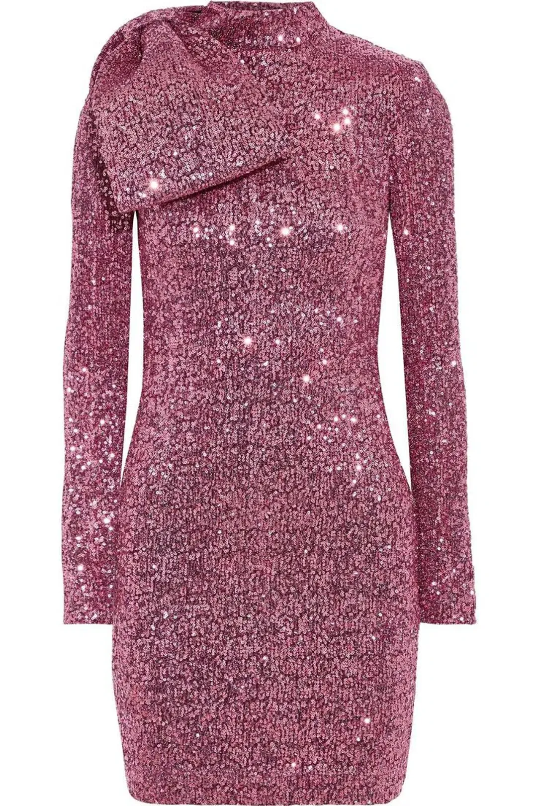 REBECCA VALLANCE MONA BOW EMBELLISHED SEQUIN MINI DRESS SIZE 10 for rent on The Volte - main image