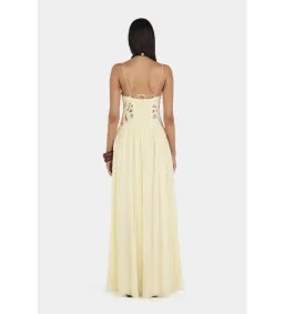 Hansen and Gretel Stephanie Maxi Dress in Butter Size XS/AU6 for rent on The Volte - image 4