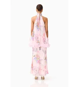 Elliatt Millie Tiered Gown in Pink Floral Size M/AU10 for rent on The Volte - image 4