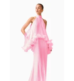 Elliatt Poppy Cape Gown in Pink Size S/AU8 for rent on The Volte - image 2