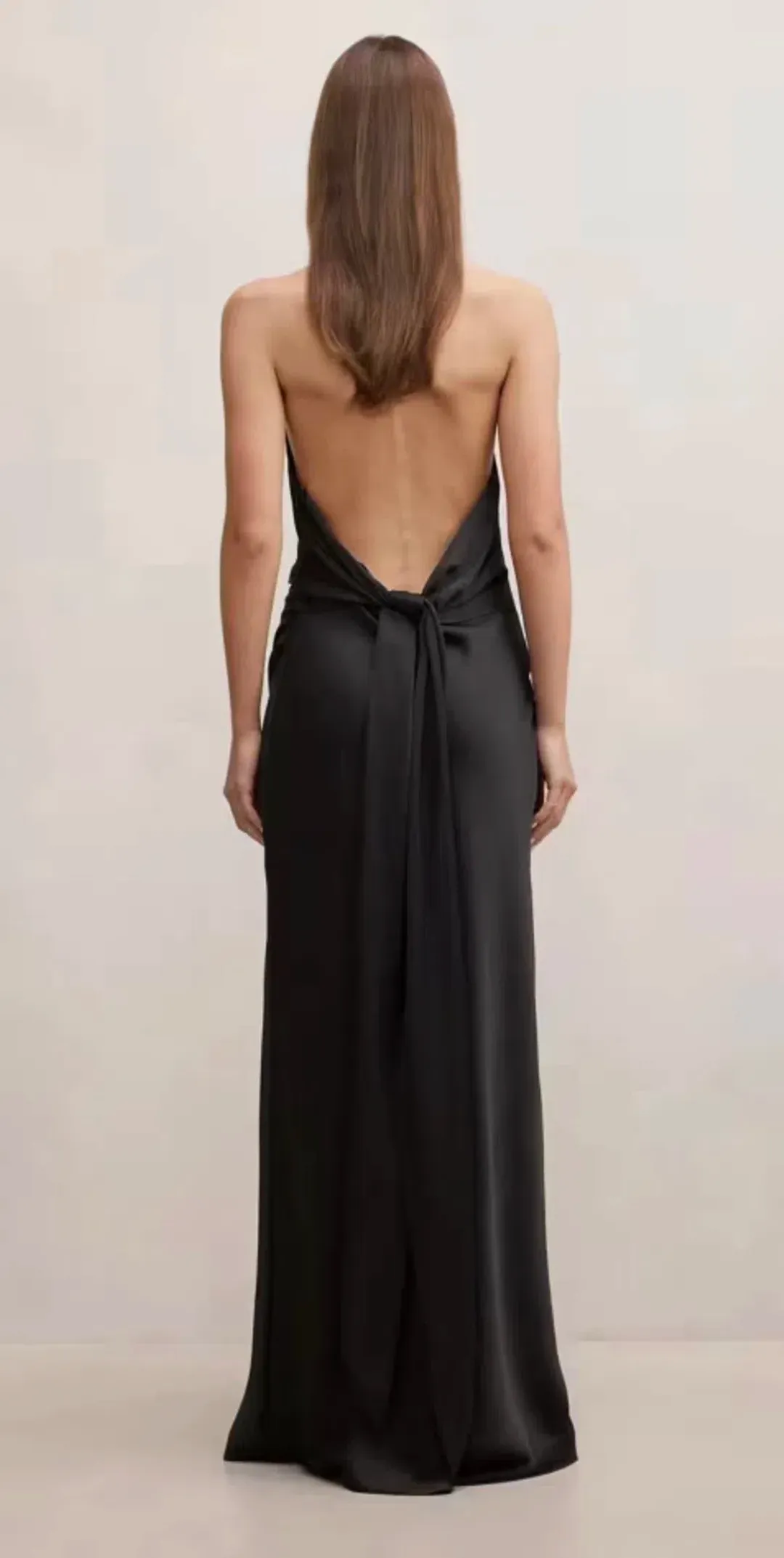 Forever New Drew Halter Back Tie Maxi Black AU 10 for rent on The Volte - main image