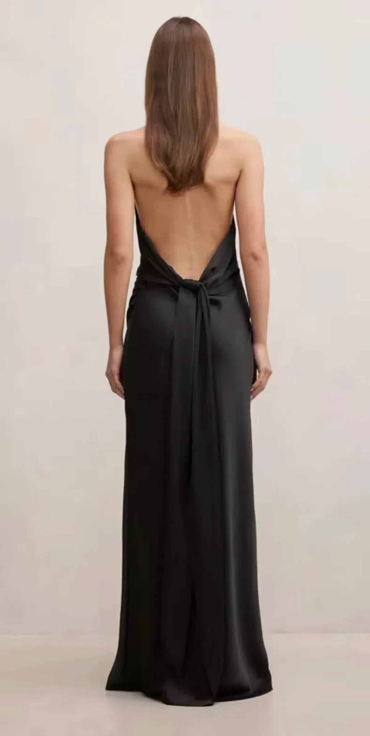 Forever New Drew Halter Back Tie Maxi Black AU 10 - Image 3