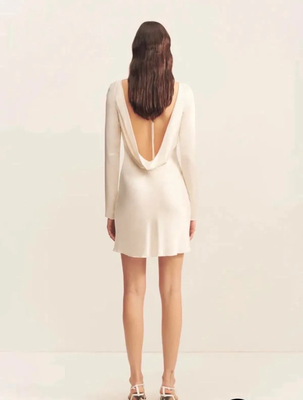 Shona Joy La Lune Backless Long Sleeve Mini Dress - Image 2