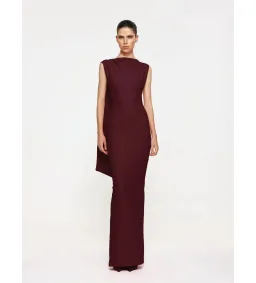 Effie Kats Audrey Gown in Wine Size XS/AU6 for rent on The Volte - image 1