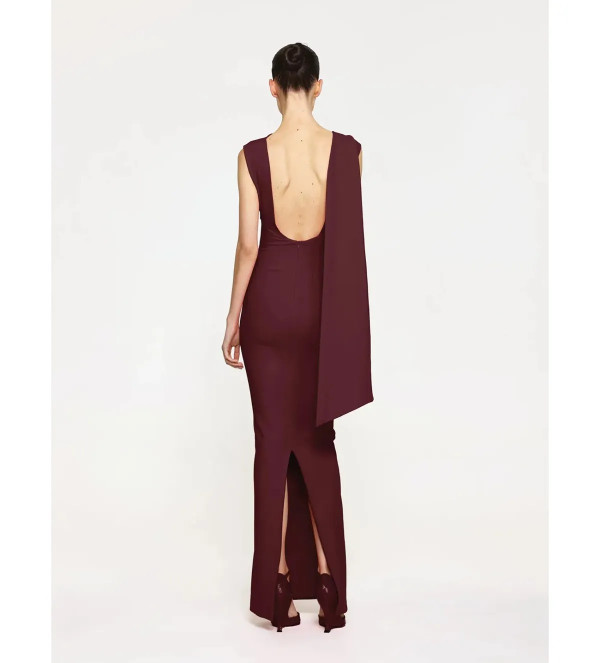 Effie Kats Audrey Gown in Wine Size XS/AU6 - Image 3