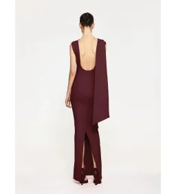 Effie Kats Audrey Gown in Wine Size XS/AU6 for rent on The Volte - image 3