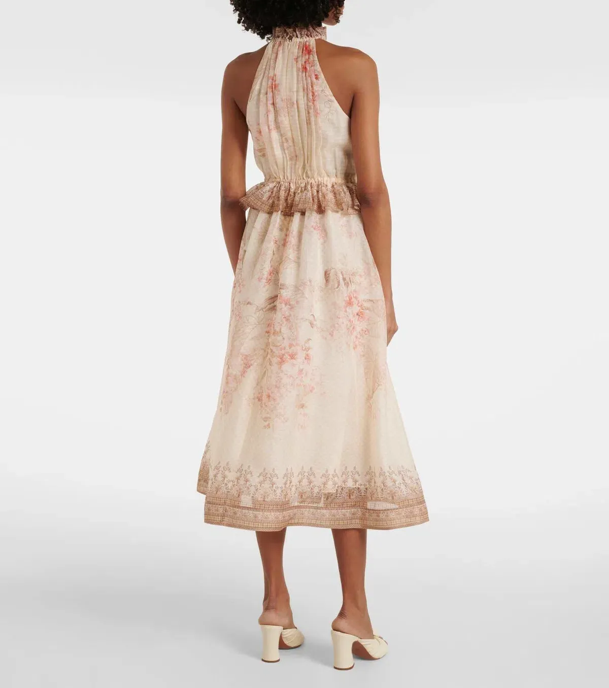 Zimmermann Illuminate Halter Midi Dress Size 1/ AU 10 - Image 2