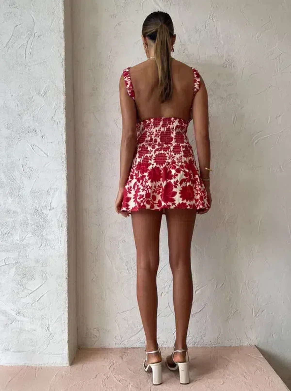 Sir the Label Cinta Open Back Dress Valentina Floral Red Size 3 / AU 12 - Image 3