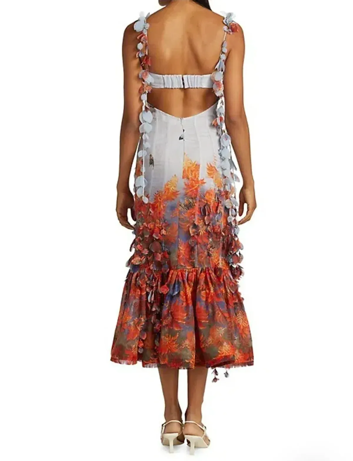 Zimmermann Wild Botanica Printed Petal Midi Dress in Wildflower - Image 3