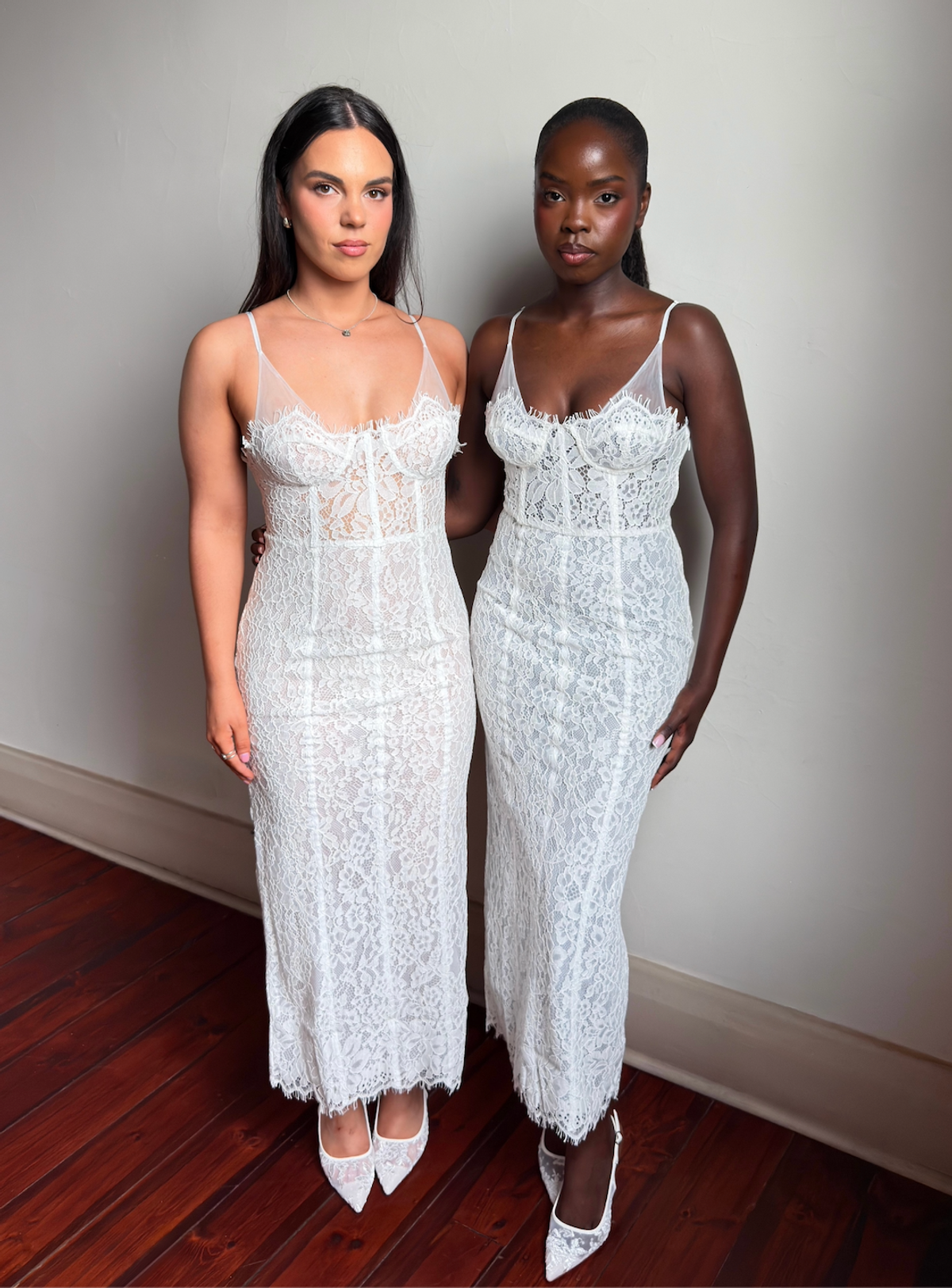 Meshki Ottilie Lace And Mesh Midi Dress White Size 6 - Image 1