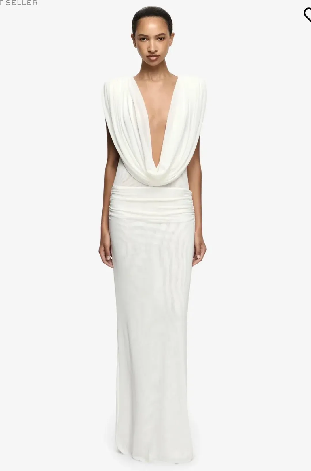 ARIANA COWL NECK MAXI IVORY SIZE 10 for rent on The Volte - main image