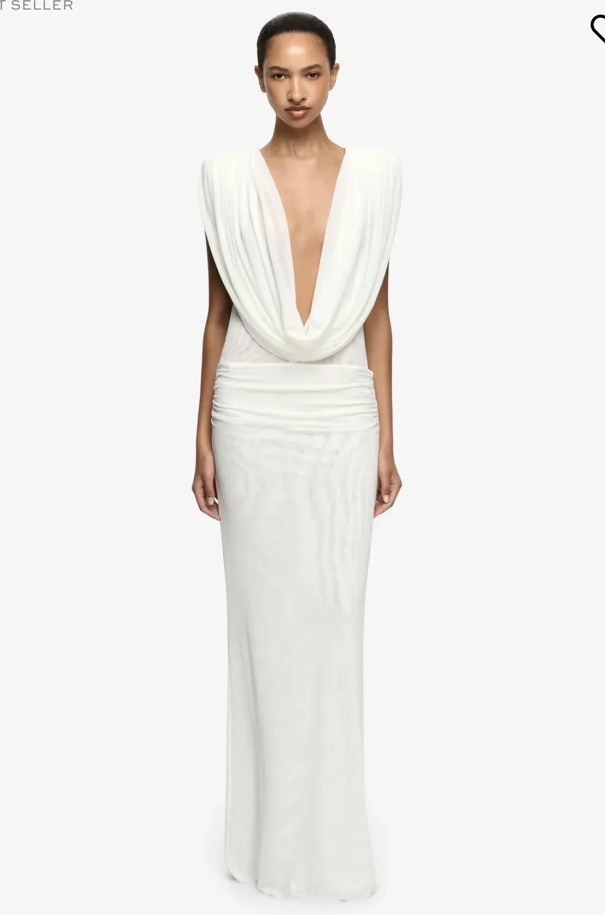 ARIANA COWL NECK MAXI IVORY SIZE 10 - Image 1