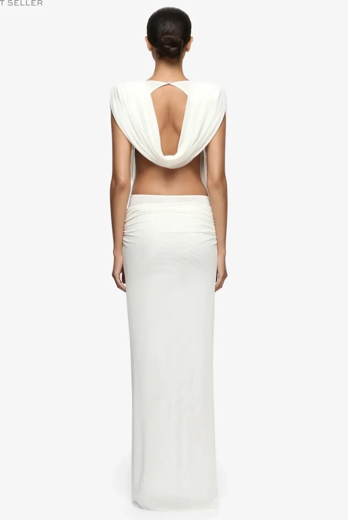 ARIANA COWL NECK MAXI IVORY SIZE 10 - Image 2