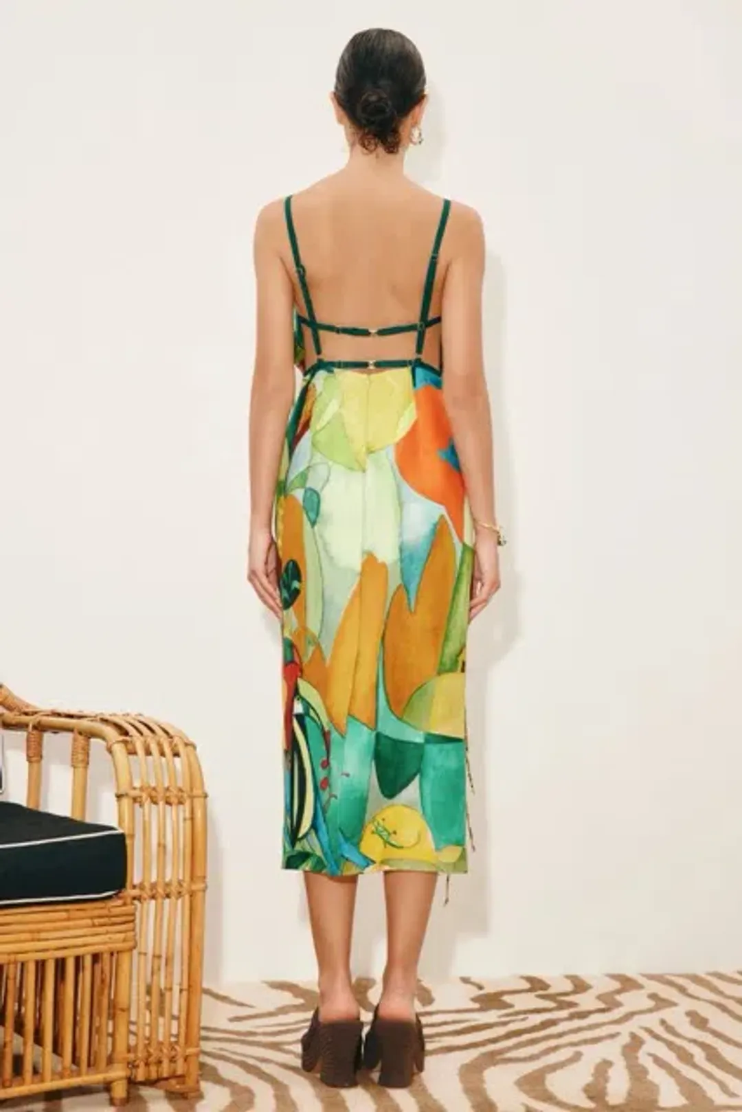 Alemais mokshini beaded fringe midi dress size 10 for rent on The Volte - main image