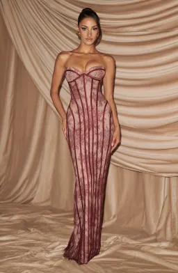 BABY BOO SIAN MAXI DRESS BURGUNDY / SIZE 10 for rent on The Volte - image 6