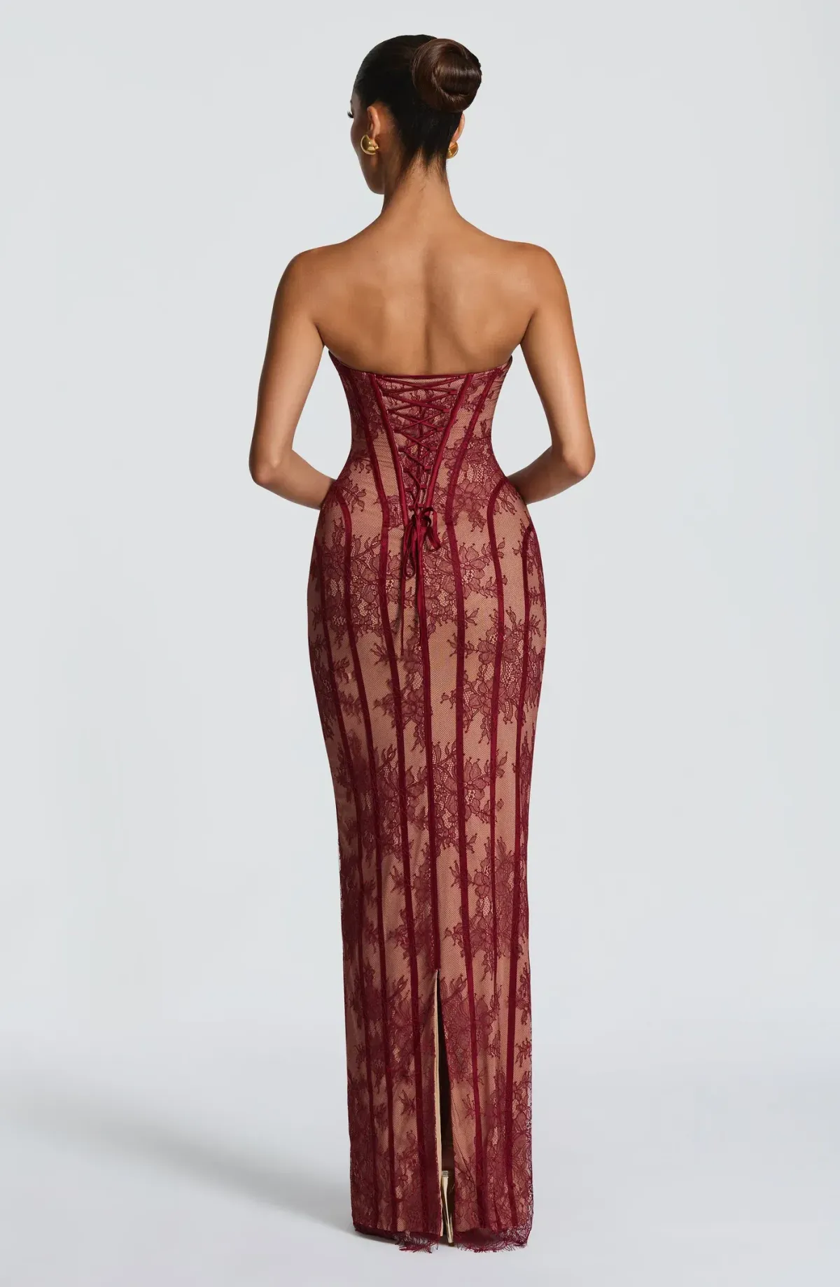 BABY BOO SIAN MAXI DRESS BURGUNDY / SIZE 10 - Image 2