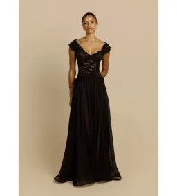 Arcina Ori Arabella Lace Maxi Black Sizes XS & S for rent on The Volte - image 1